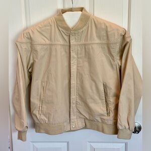 Vintage 90’s Arnold Palmer Golf Jacket Large Cream colored. CLEAN